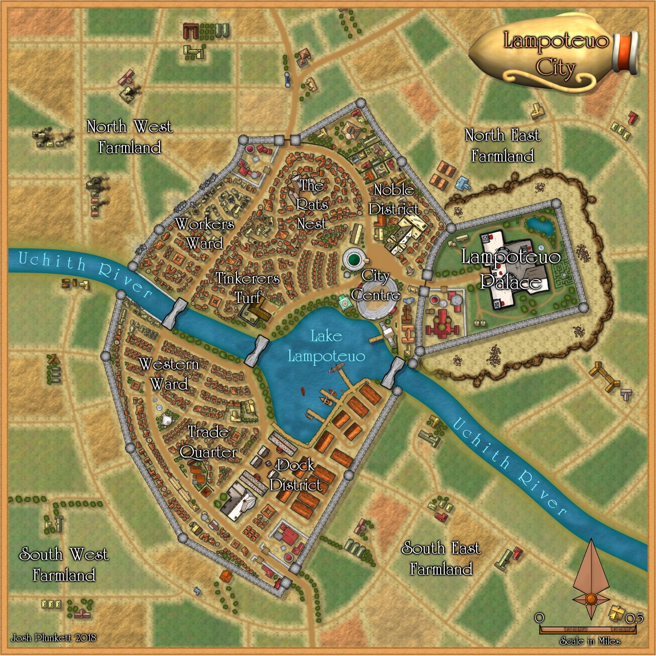 Nibirum Map: Lampoteuo City by Josh Plunkett